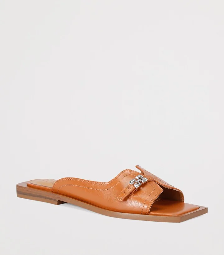 Ganni Butterfly-Logo Sandals - Image 3