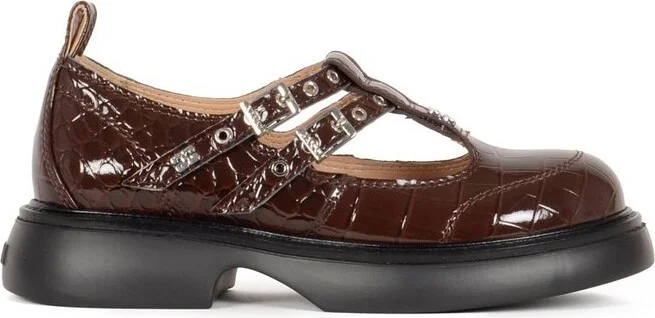 Ganni Butterfly Mary Jane Round Toe Shoes