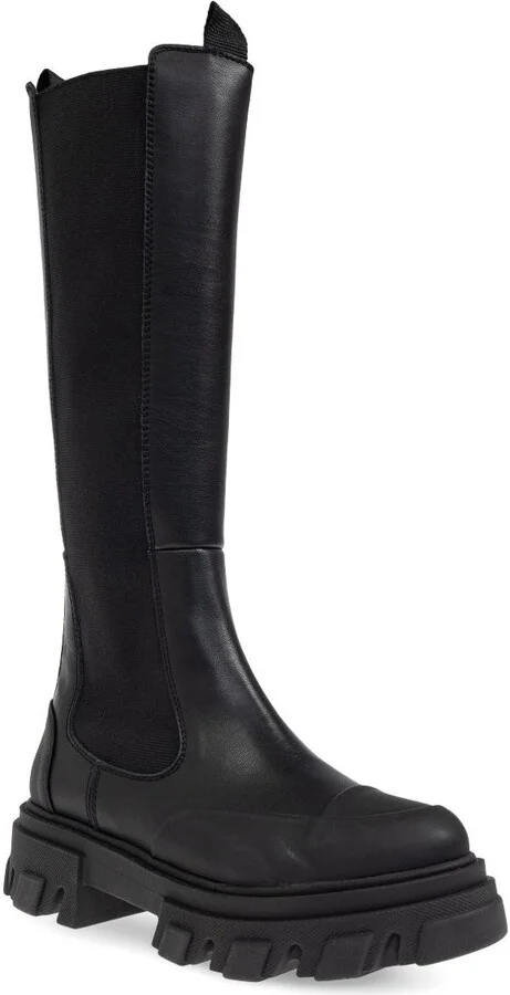 GANNI Chelsea High Leather Boots - Image 2