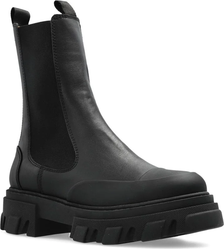 GANNI Chelsea Mid Leather Boots - Image 2