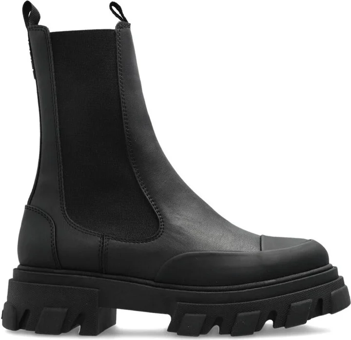 Ganni Chelsea Mid Leather Boots