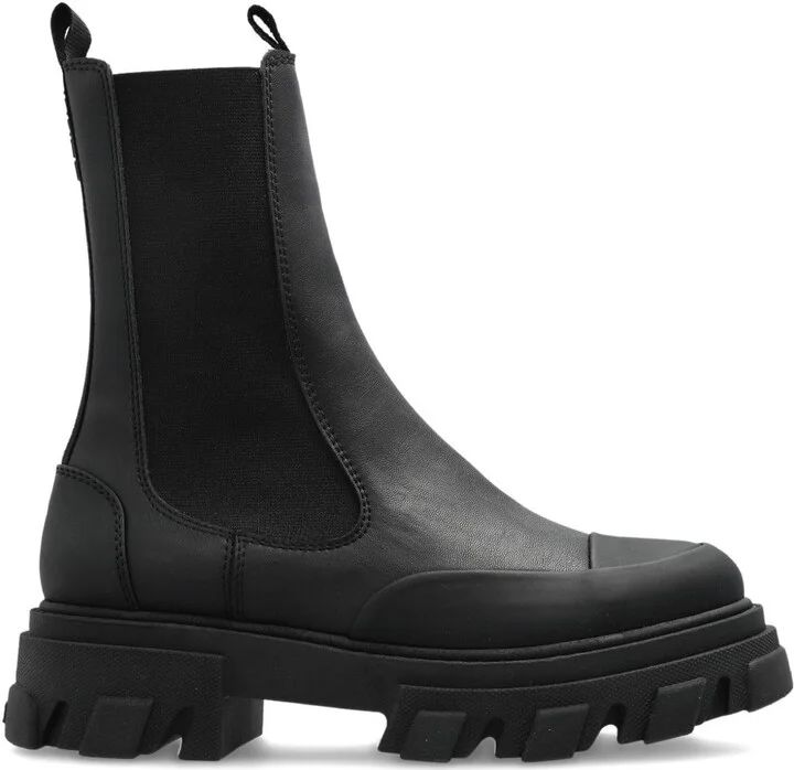 GANNI Chelsea Mid Leather Boots
