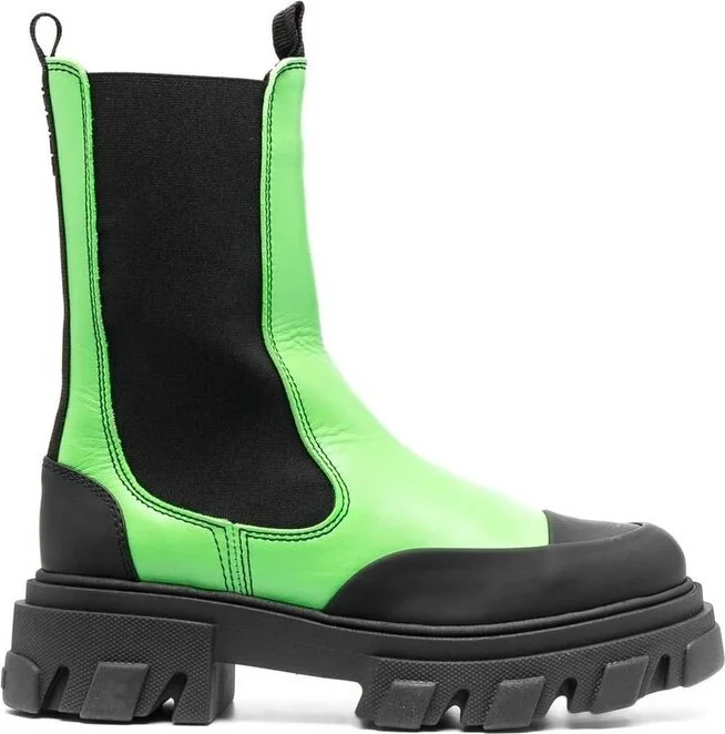 Ganni Chuncky-Sole Panelled Boots