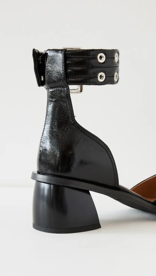 GANNI Chunky Buckle Open Cut Pumps - Image 2