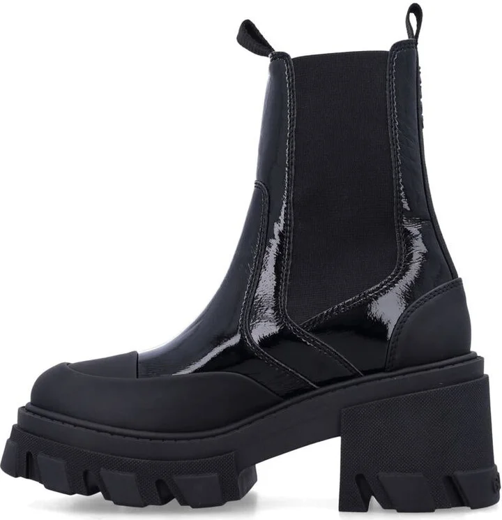 Ganni Cleated Heeled Mid Chelsea Boots - Image 3