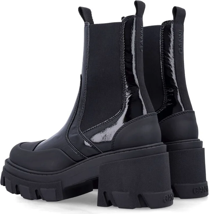 Ganni Cleated Heeled Mid Chelsea Boots - Image 4