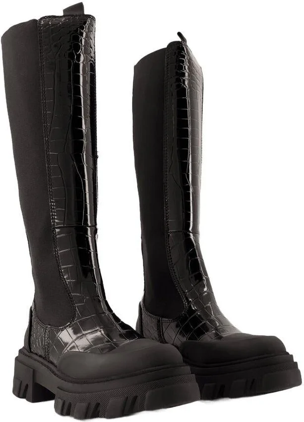 Ganni Cleated High Chelsea Boots - Image 2