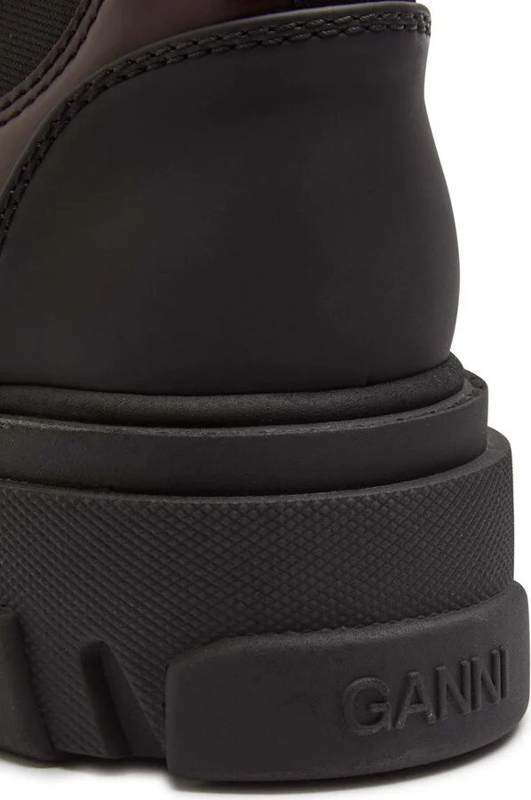 Ganni Cleated Leather Chelsea Boots - Image 4