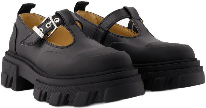 Ganni Cleated Mary Jane Loafers - Image 2