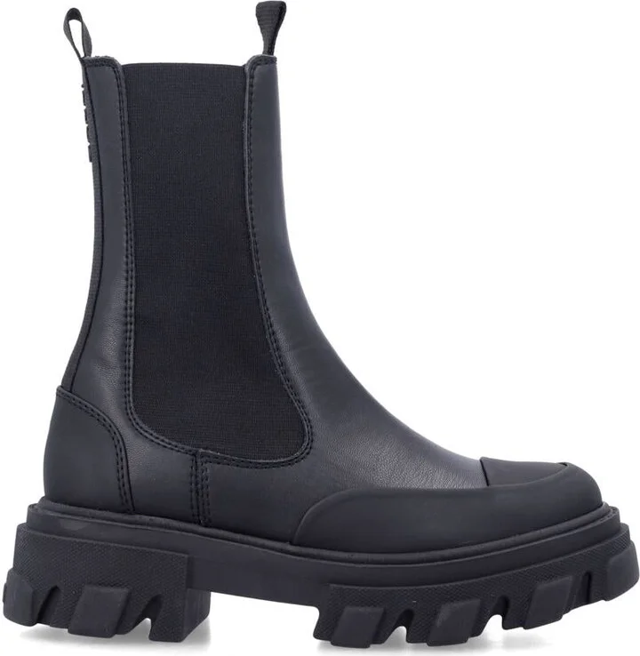 Ganni Cleated Mid Chelsea Boots