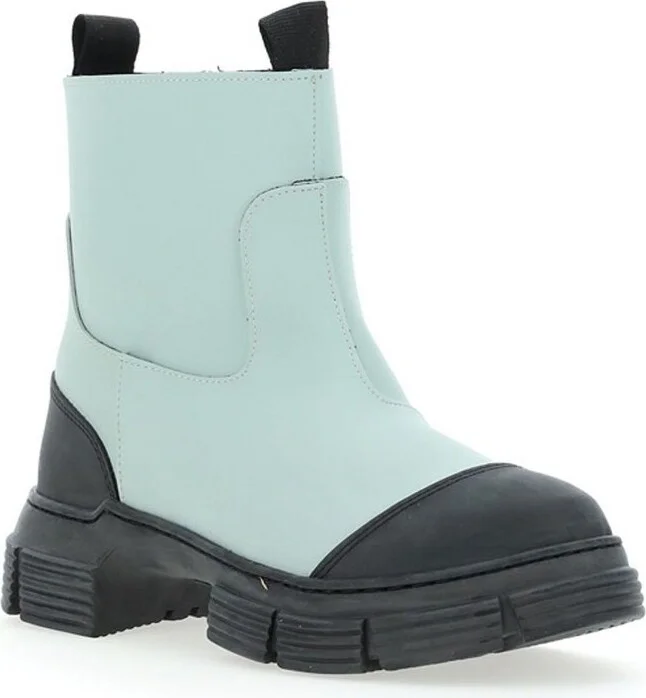 Ganni Contrast Toe-Cap Chunky Boots