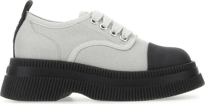 Ganni Creepers Round-Toe Lace-Up Derby Shoes