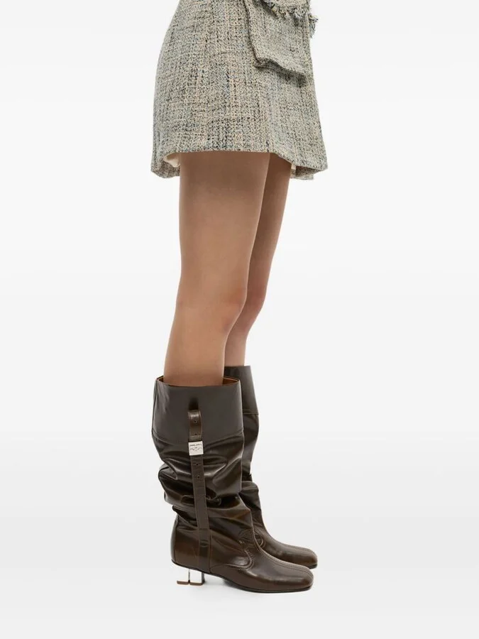 Ganni Dark Olive Knee-High Boots - Image 4