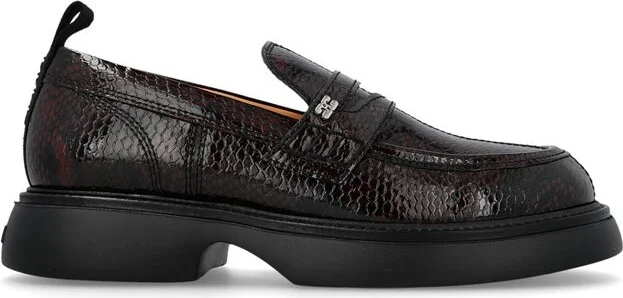Ganni Embossed Platform Loafers