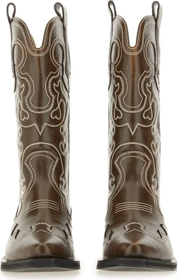 Ganni Embroidered "Western" Boot - Image 4
