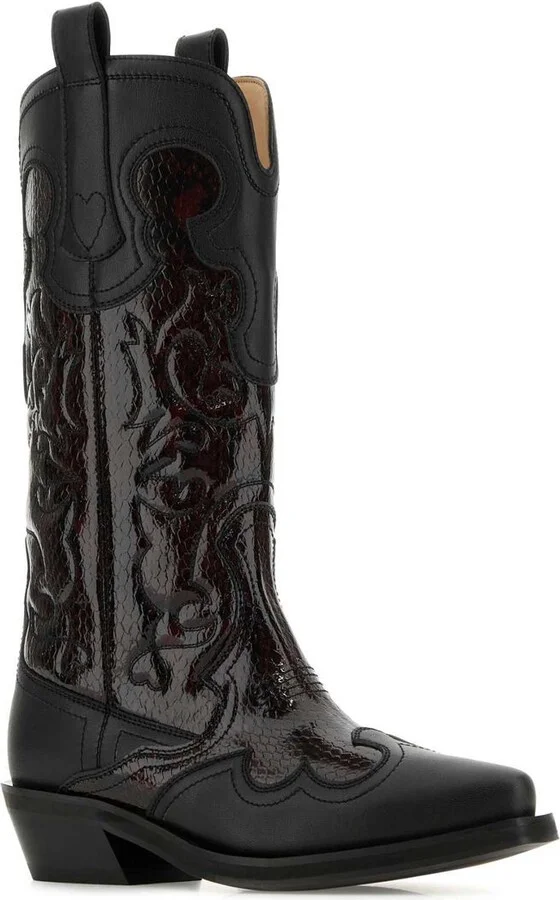 Ganni Embroidered Western Boots - Image 2