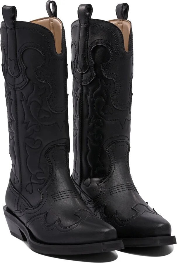 Ganni Embroidered Western Boots - Image 2