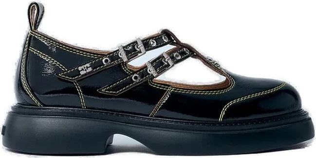 Ganni Everyday Buckle Mary Jane Shoes