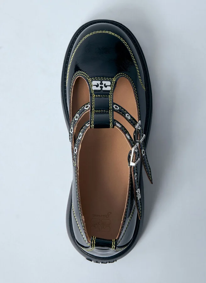 GANNI Everyday Buckle Mary Jane Shoes - Woman Slip Ons Black Eu - 39 - Image 6