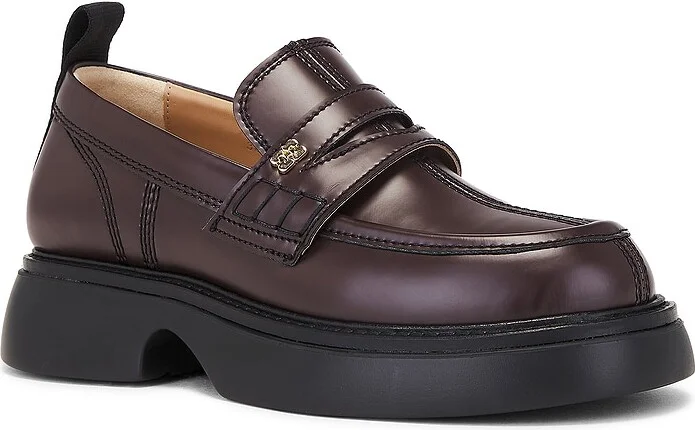 Ganni Everyday Loafer in Chocolate - Image 2