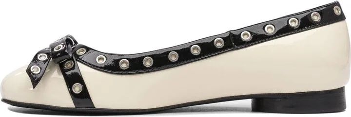 Ganni Eyelet Bow Ballet Flats - Image 3