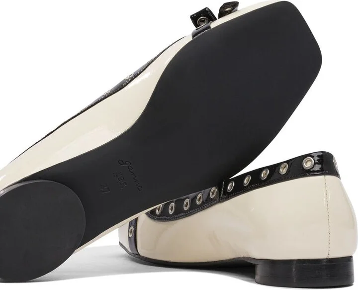Ganni Eyelet Bow Ballet Flats - Image 5