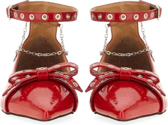 Ganni Eyelets Jewel Ballerinas - Image 9