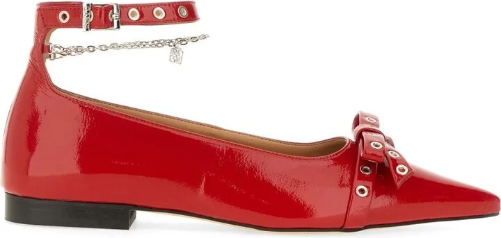 Ganni Eyelets Jewel Ballerinas