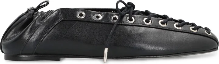 Ganni Faux Leather Ballet Flats - Image 2