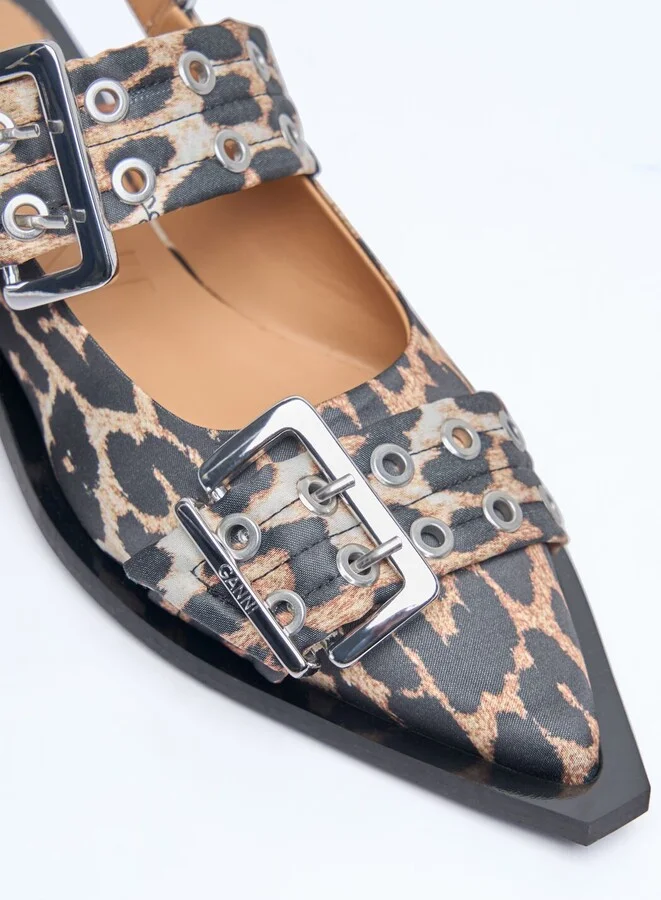 GANNI Feminine Buckle Ballerina Flats - Woman Flats Brown Eu - 39 - Image 2
