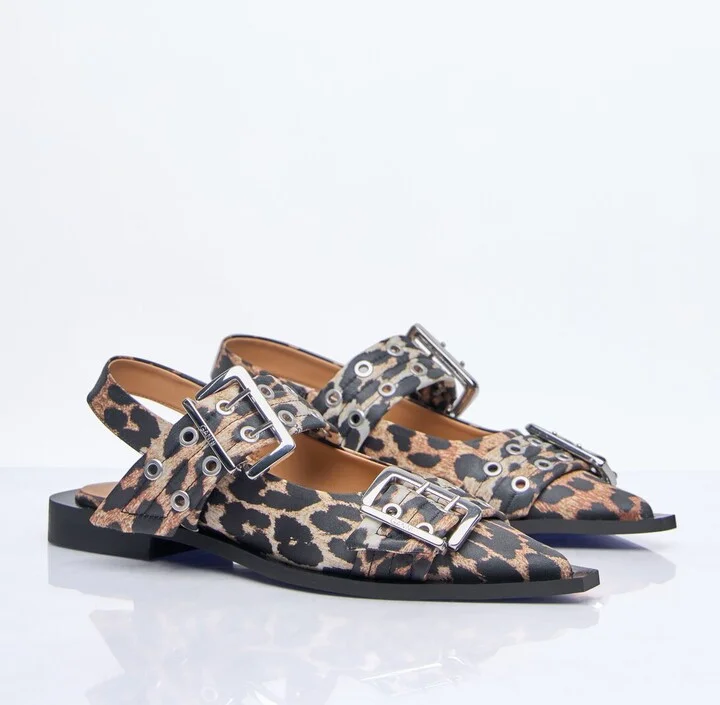 GANNI Feminine Buckle Ballerina Flats - Woman Flats Brown Eu - 39 - Image 3