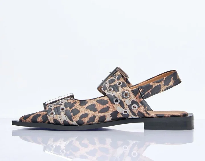 GANNI Feminine Buckle Ballerina Flats - Woman Flats Brown Eu - 39 - Image 4