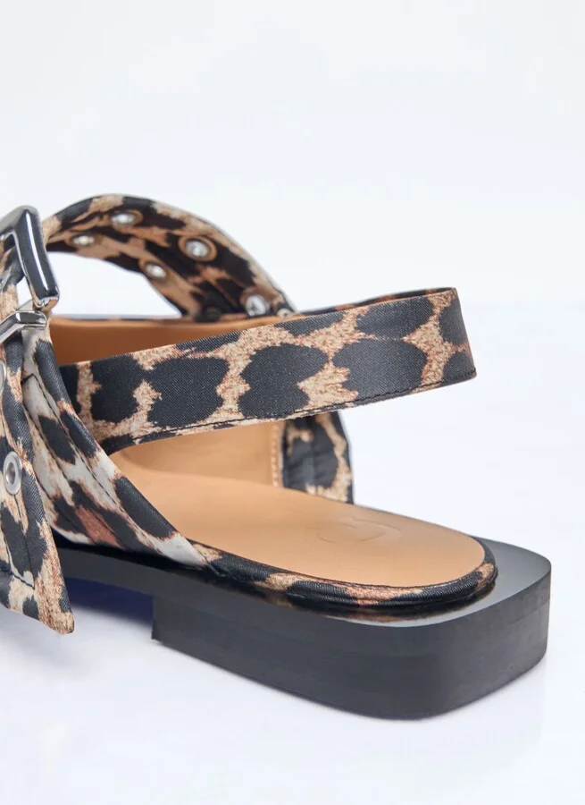 GANNI Feminine Buckle Ballerina Flats - Woman Flats Brown Eu - 39 - Image 5