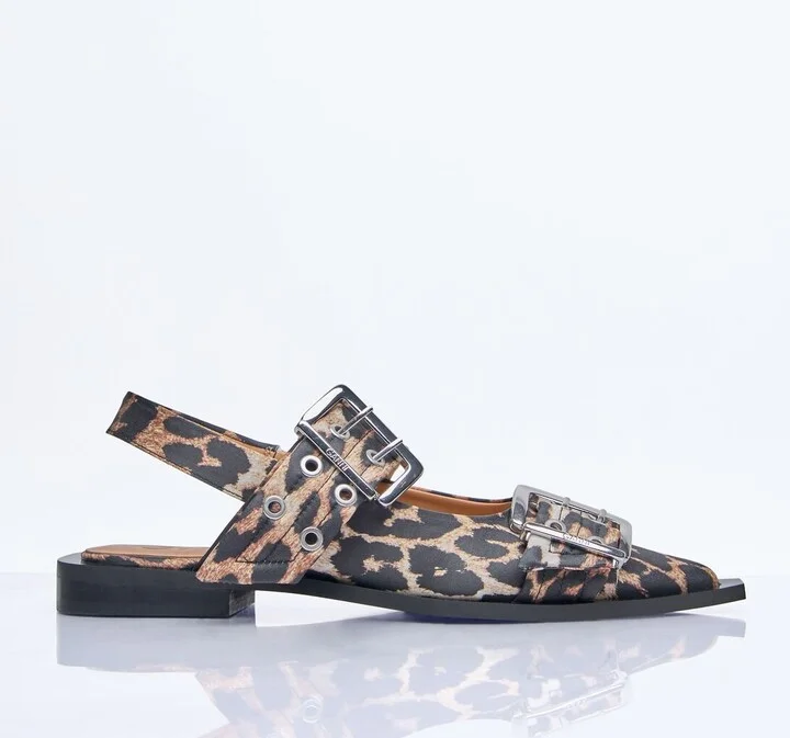 GANNI Feminine Buckle Ballerina Flats - Woman Flats Brown Eu - 39