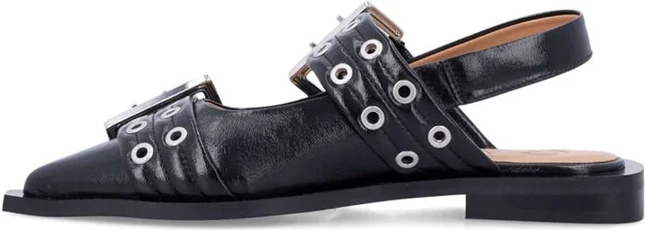 Ganni Feminine Buckle Ballerinas - Image 3