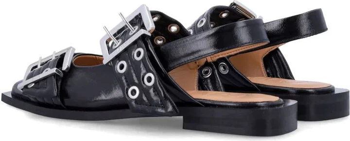 Ganni Feminine Buckle Ballerinas - Image 4