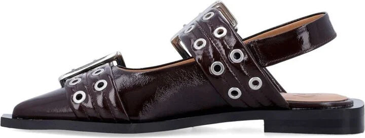 Ganni Feminine Buckle Ballerinas - Image 3