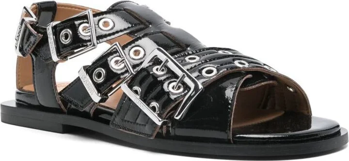Ganni Feminine Buckle Sandals - Image 4