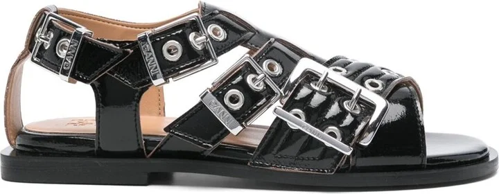 GANNI Feminine Buckle Sandals