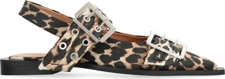 Ganni Feminine Fabric Slingback Pumps - Image 2