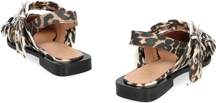 Ganni Feminine Fabric Slingback Pumps - Image 4