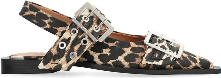 Ganni Feminine Fabric Slingback Pumps