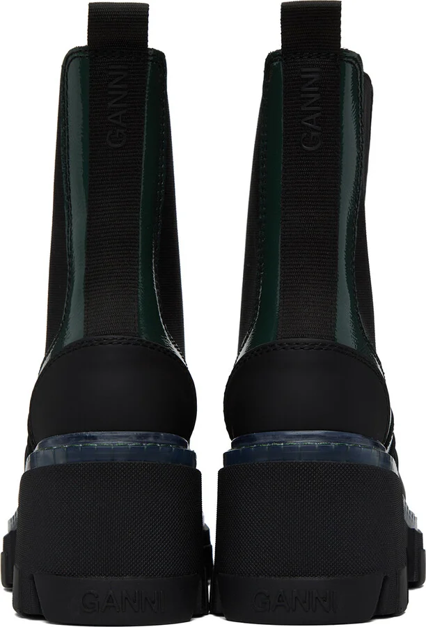 GANNI Green Cleated Boots - Image 2