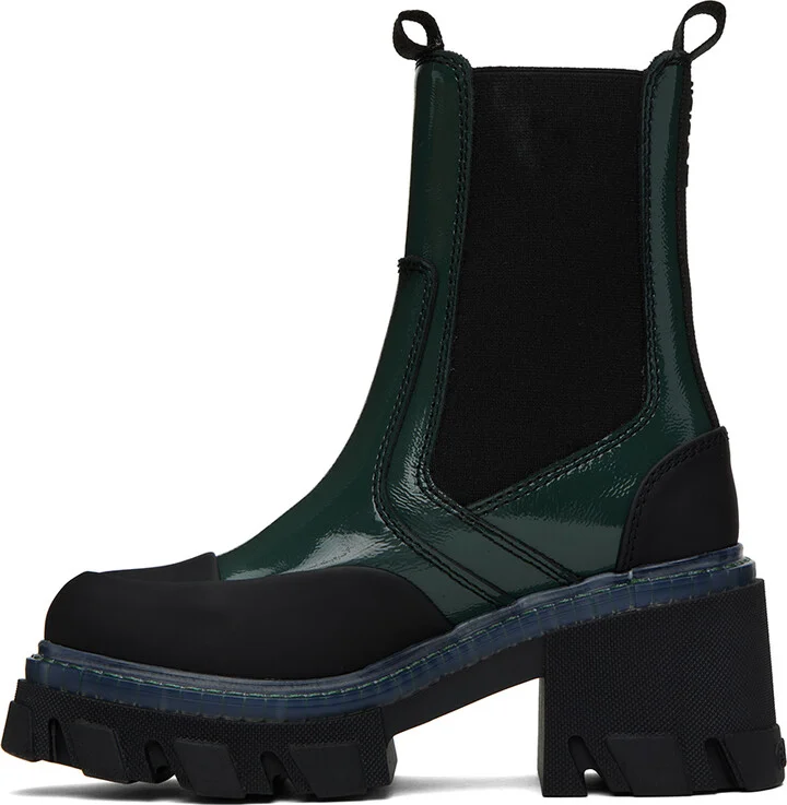 GANNI Green Cleated Boots - Image 3