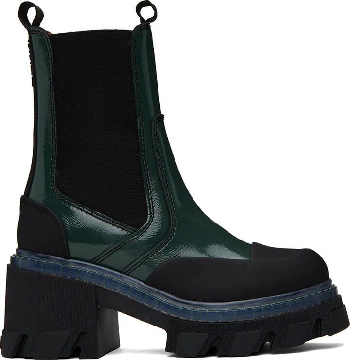 GANNI Green Cleated Boots