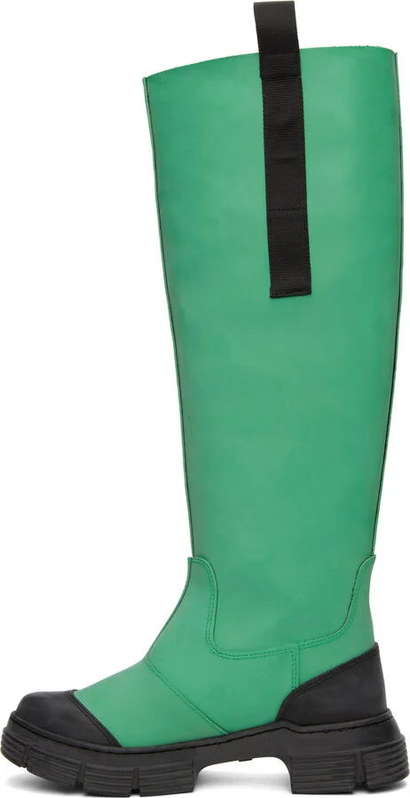 GANNI Green Country Boots - Image 3
