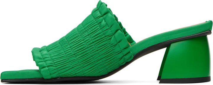 GANNI Green Smock Mules - Image 3