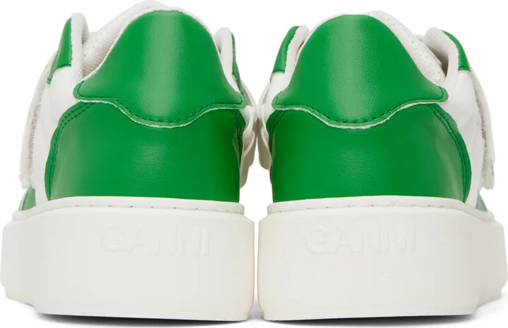 GANNI Green & White Sporty Sneakers - Image 2
