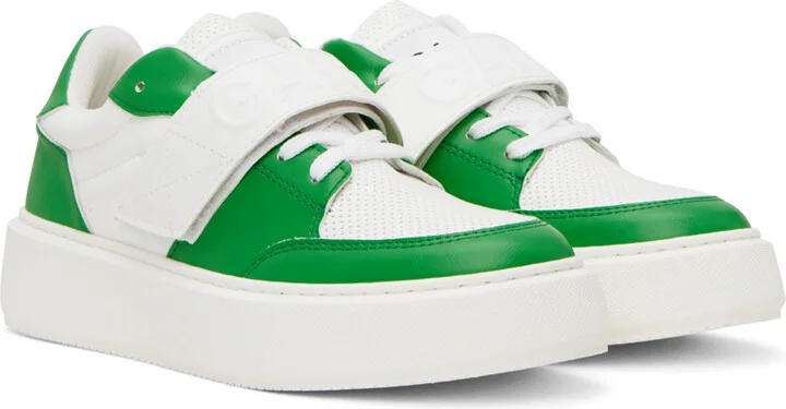 GANNI Green & White Sporty Sneakers - Image 4