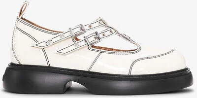 Ganni Ivory Mary Jane Shoes - Image 2
